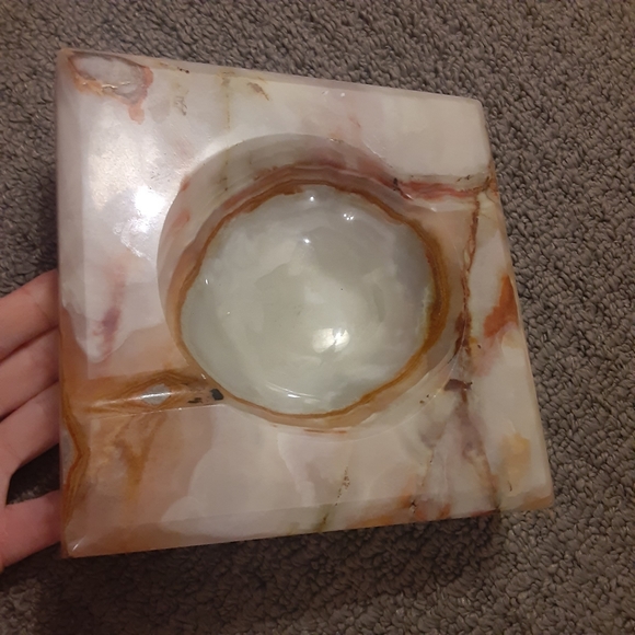 Vintage Onyx Ashtray/ Smudge Bowl- Excellent Condition - Picture 4 of 8